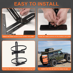 Hoqqf water cooler rack adjustable straps fit multiple bucket sizes