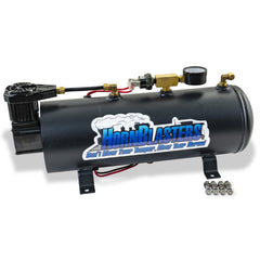 HornBlasters Flatlaw ready-to-use setup demonstrating space efficiency
