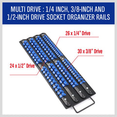 HORUSDY 3/8-inch drive section keeps sockets secure during work.