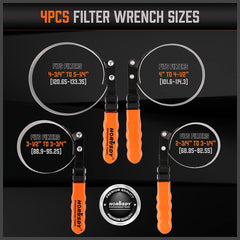 HORUSDY mini oil filter wrench 2-3/4 to 3-1/4 inches for small vehicles