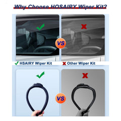 Hosairy premium metal and rubber for durability and wiping performance