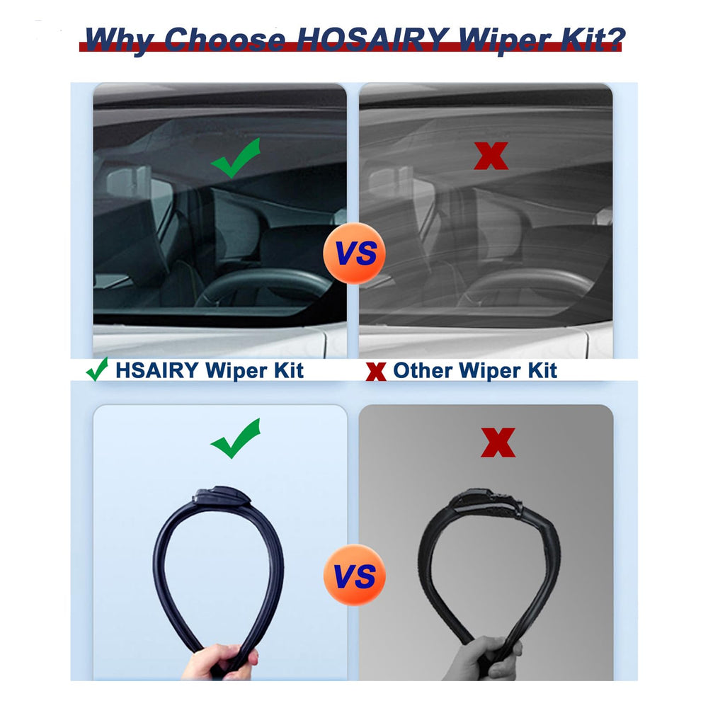 8 inch wiper arm and 10 inch blade provide balanced rear cleaning