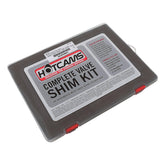 Hot Cams shim kit top shim close-up for quick size identification and setup.