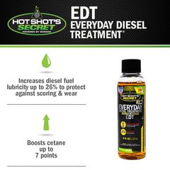 Hot Shot's Secret EDT in engine bay suggests cleaner injectors for smoother starts.