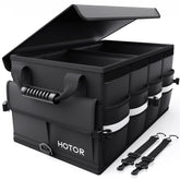 HOTOR car trunk organizer foldable-compact helps keep groceries organized and trunk clutter-free