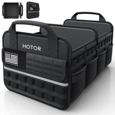 HOTOR Tactical Trunk Organizer foldable for SUV storage and compact transport.