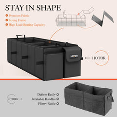 Adjustable size with Velcro on the HOTOR organizer fits multiple trunk setups.