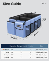 HOTOR trunk organizer foldable design allows easy storage when not in use.