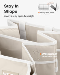 HOTOR trunk organizer reinforced stitching enhances durability for heavy use