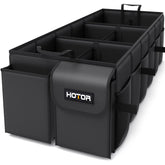 HOTOR trunk organizer with six compartments keeps groceries and tools neatly separated