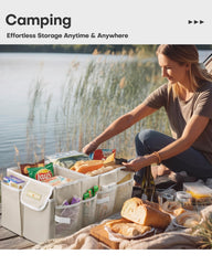 HOTOR trunk organizer thickened base panel stabilizes loads