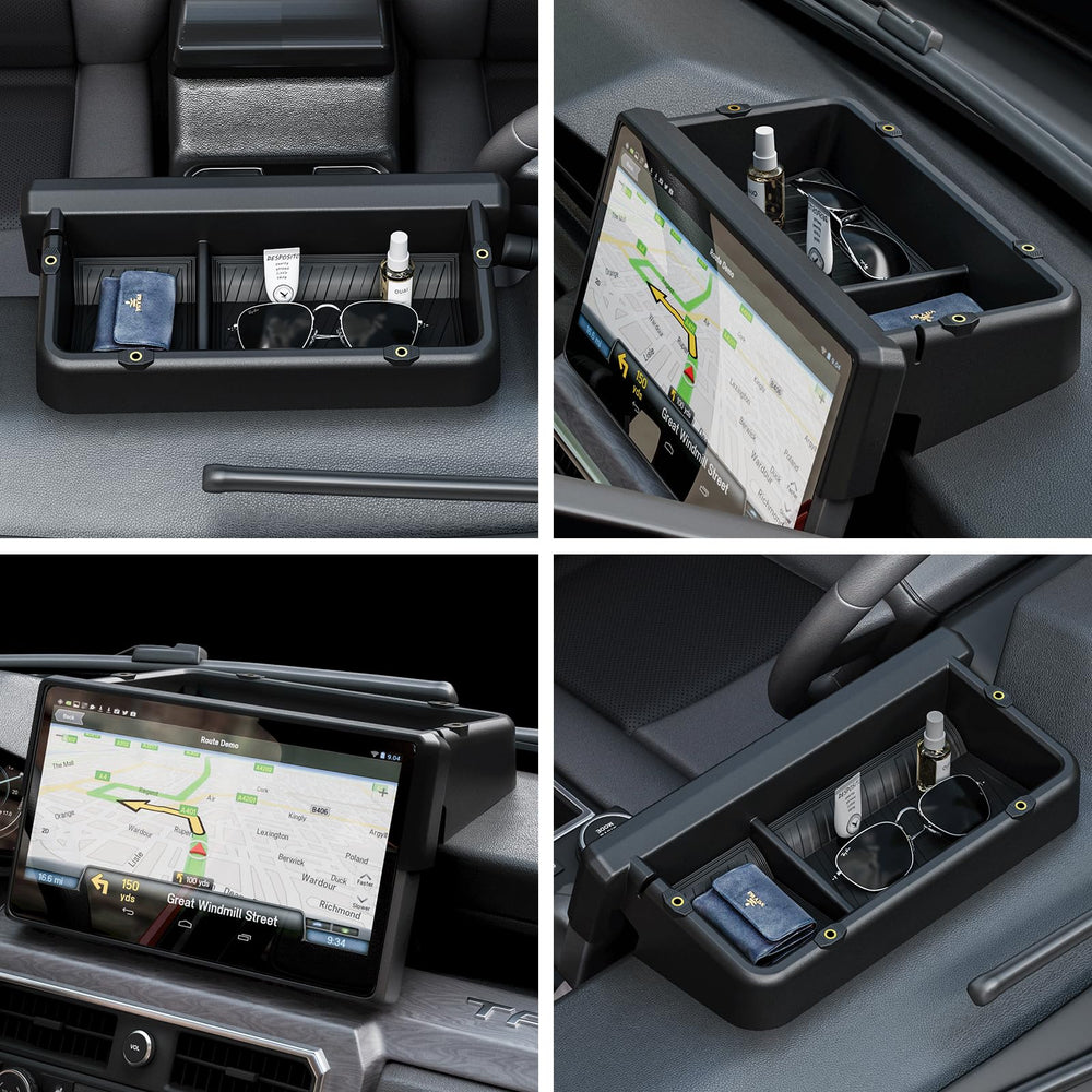HOUCLEMIC center console organizer tray provides stable mounting for phone holders and GoPro