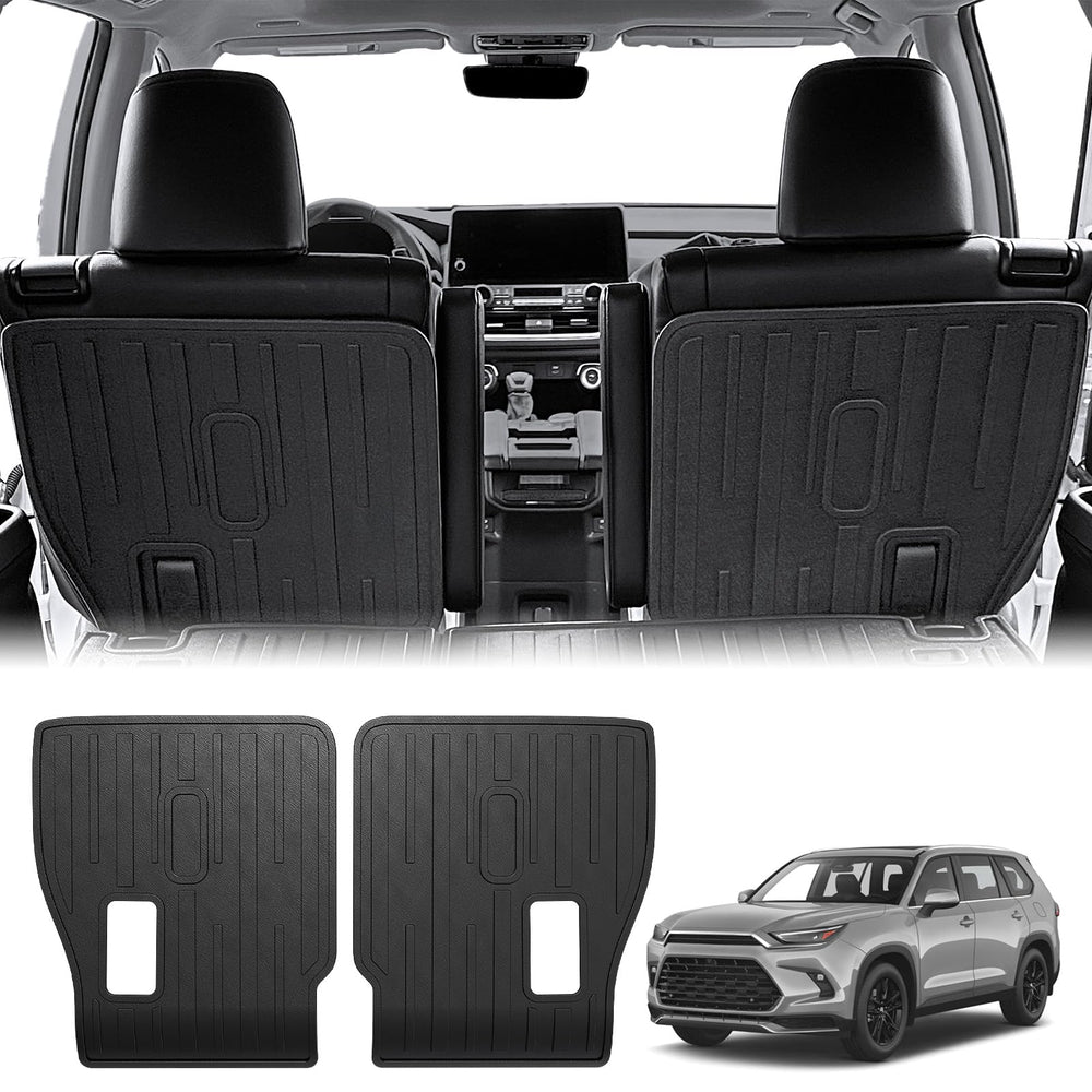HOUCLEMIC Grand Highlander kick mats backrest protector guards 2nd-row seats on trips.