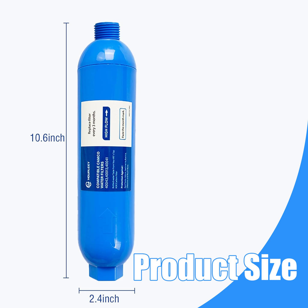 Hourleey camping use inline filter for reliable water purification.