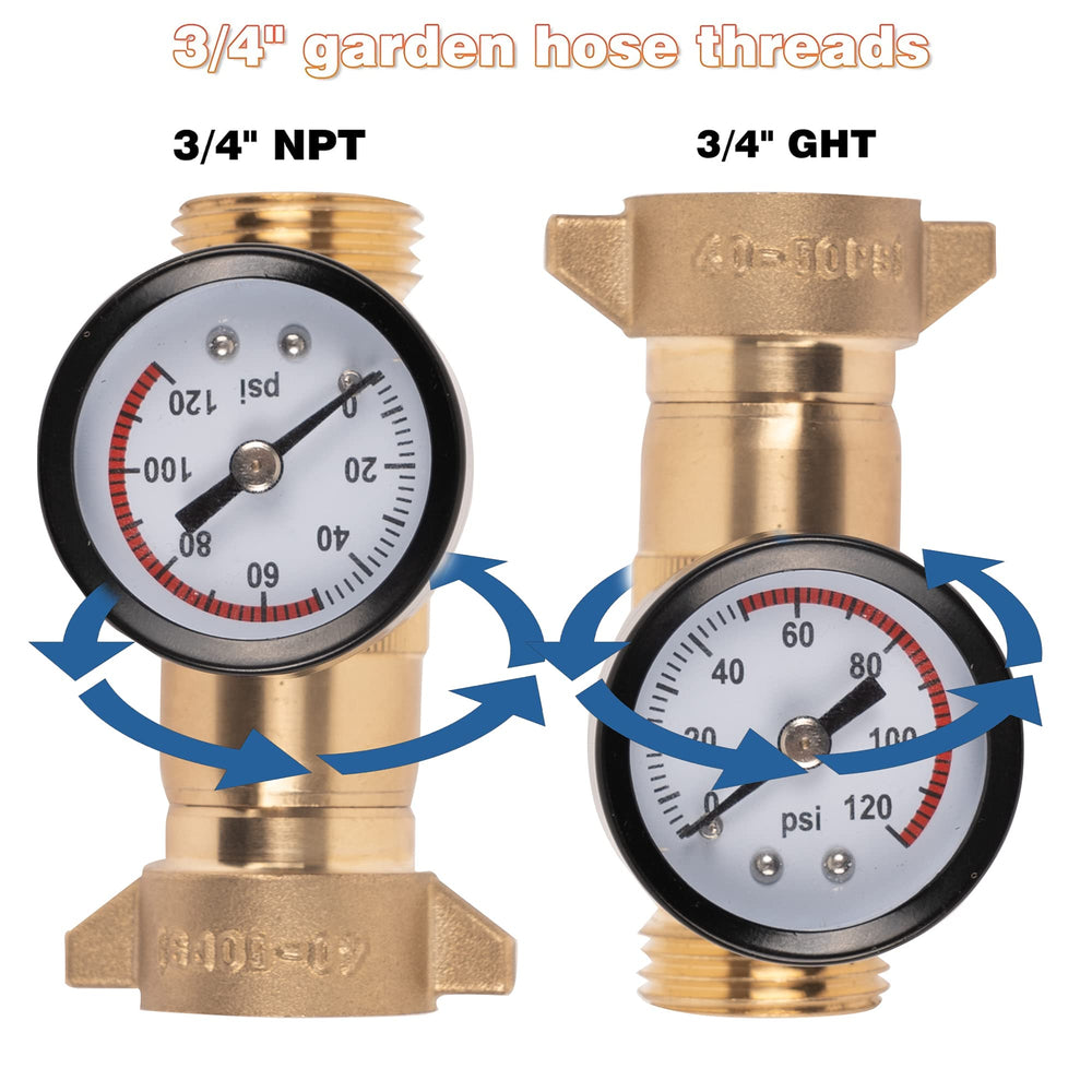 Hourleey RV regulator shows precise pressure readings for safer, informed hookups.