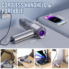 Houscly lightweight handheld vacuum at 0.7 lbs with complete accessories