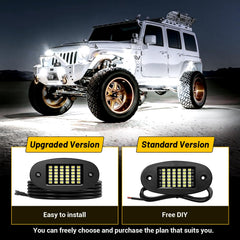 Hovano 6500K pure white LED pods provide crisp night visibility.