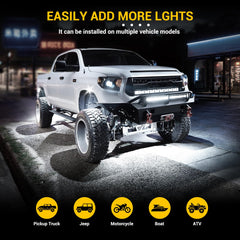 Hovano universal 12V compatibility fits trucks, SUVs, UTVs for easy lighting.