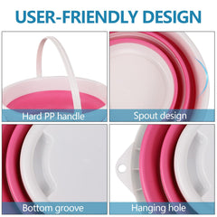 Hovom bucket bottom notch for controlled pouring and minimized spills.