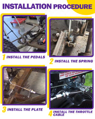 HOWBOW Go Kart accessory pack shows included hardware for easy DIY installation.