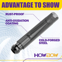 HOWBOW spike lug nuts socket key 125mm length for better reach.