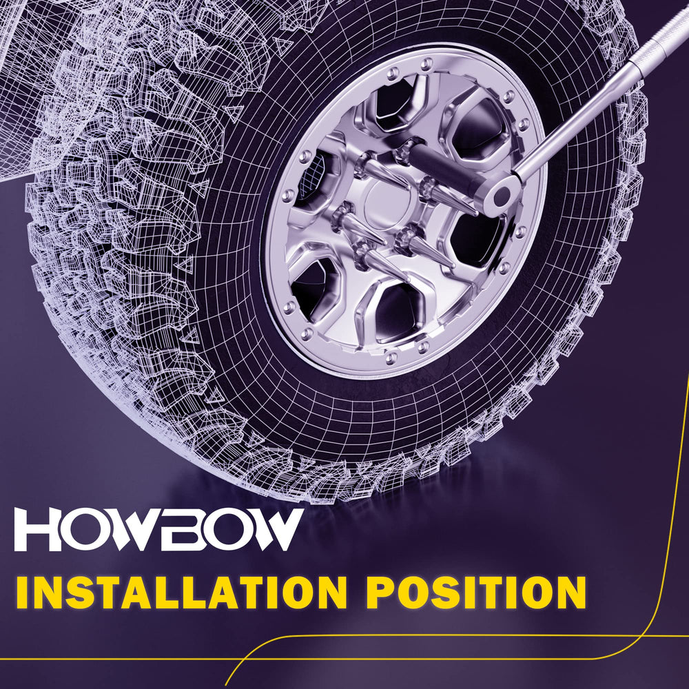 HOWBOW spike lug nuts socket key half-inch drive for easy use.