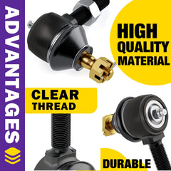 HOWBOW tie rod end kit for Club Car DS passenger side smooths suspension control