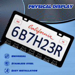 HOWKWAWY license plate frame detailed edge design adds durability and style