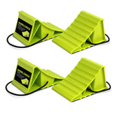 HOXWELL 2Pair wheel chocks pack shows compact design for travel and safety.