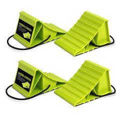 HOXWELL 2Pair wheel chocks pack shows compact design for travel and safety.