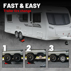 HOXWELL anti-slip mat keeps the vehicle secure during tire changes
