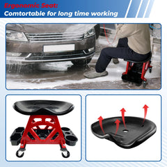 HOXWELL ergonomic seat design reduces squatting and strain during repairs.
