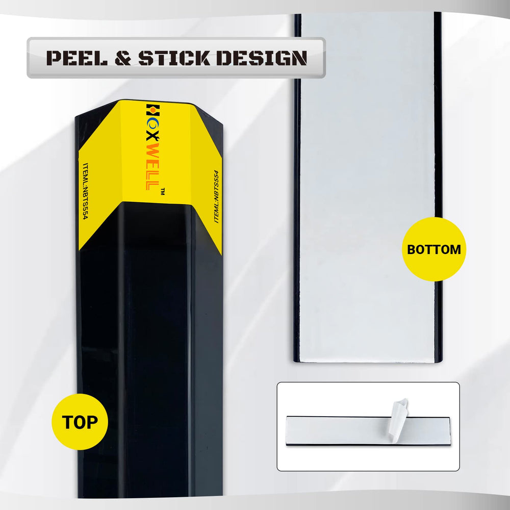 HOXWELL peel-and-stick installation for quick, no-drill setup.