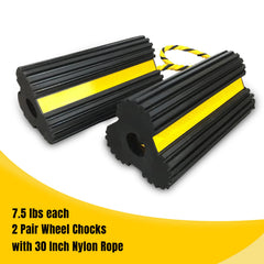 HOXWELL chock with yellow reflective stripes for visibility