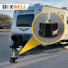HOXWELL 6-inch block stabilizes trailers and fifth wheels on varied surfaces.