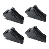 HOXWELL solid wheel chocks front view showing triangular ribbed base for enhanced grip