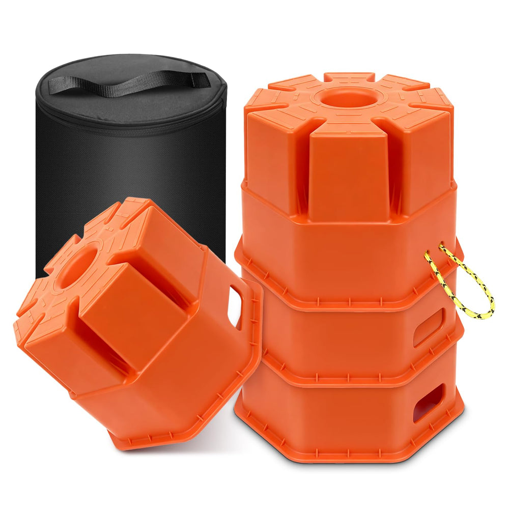HOXWELL trailer jack block 8in stackable on uneven ground for solid support