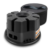 HOXWELL trailer jack block with bag stabilizes your tongue jack on uneven ground.