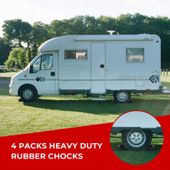 HOXWELL wheel chocks durable against dirt, ice, and heat for reliable use