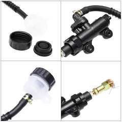 Hoypeyfiy rear brake master cylinder pump packaging label for easy identification.