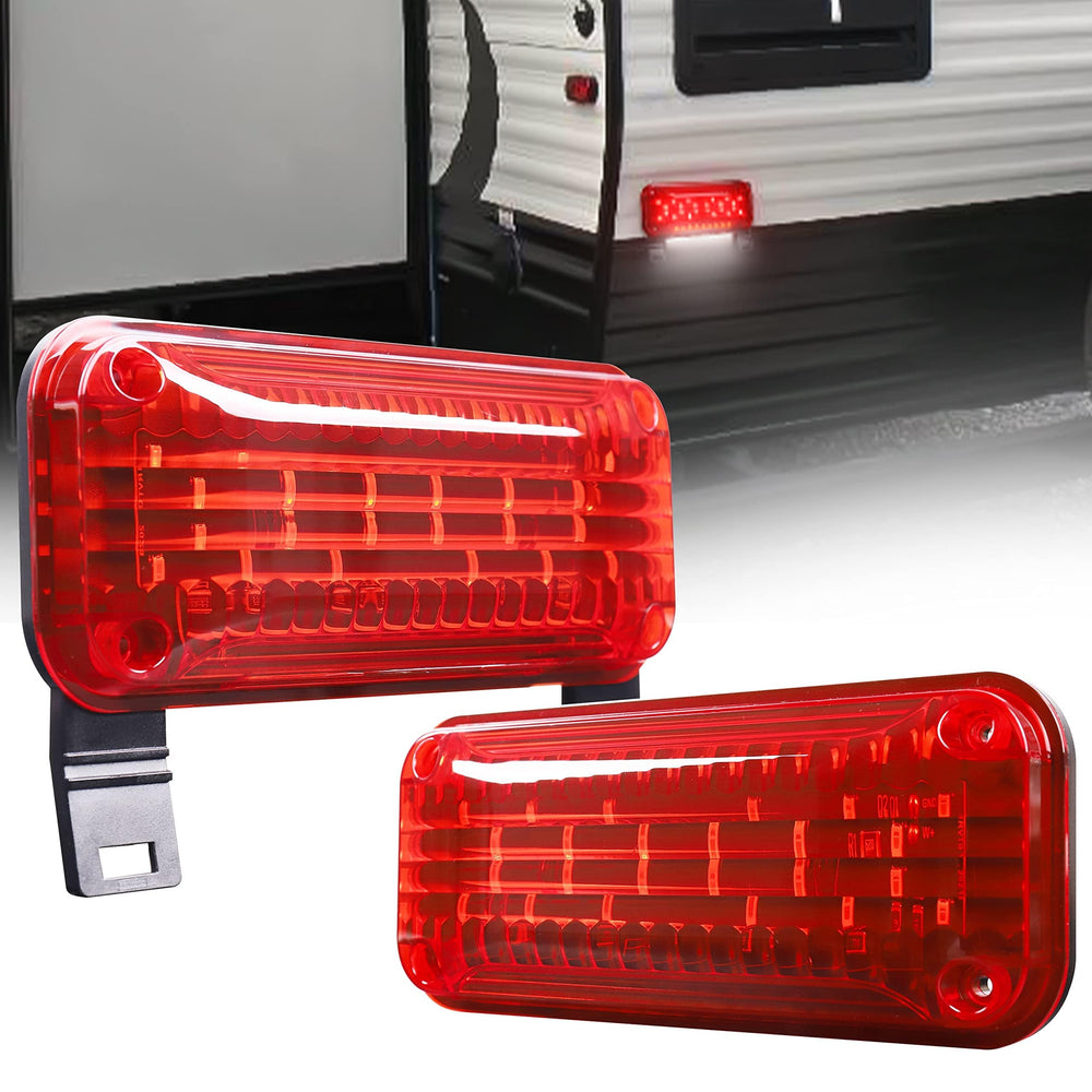 HOYUZA RV tail light with red brake/turn signals for clear on-road visibility.