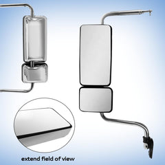 Hpdmauto chrome door mirror left driver side with durable ABS for long-lasting use