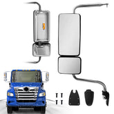 Hpdmauto chrome door mirror left driver side for enhanced rear visibility on long hauls.