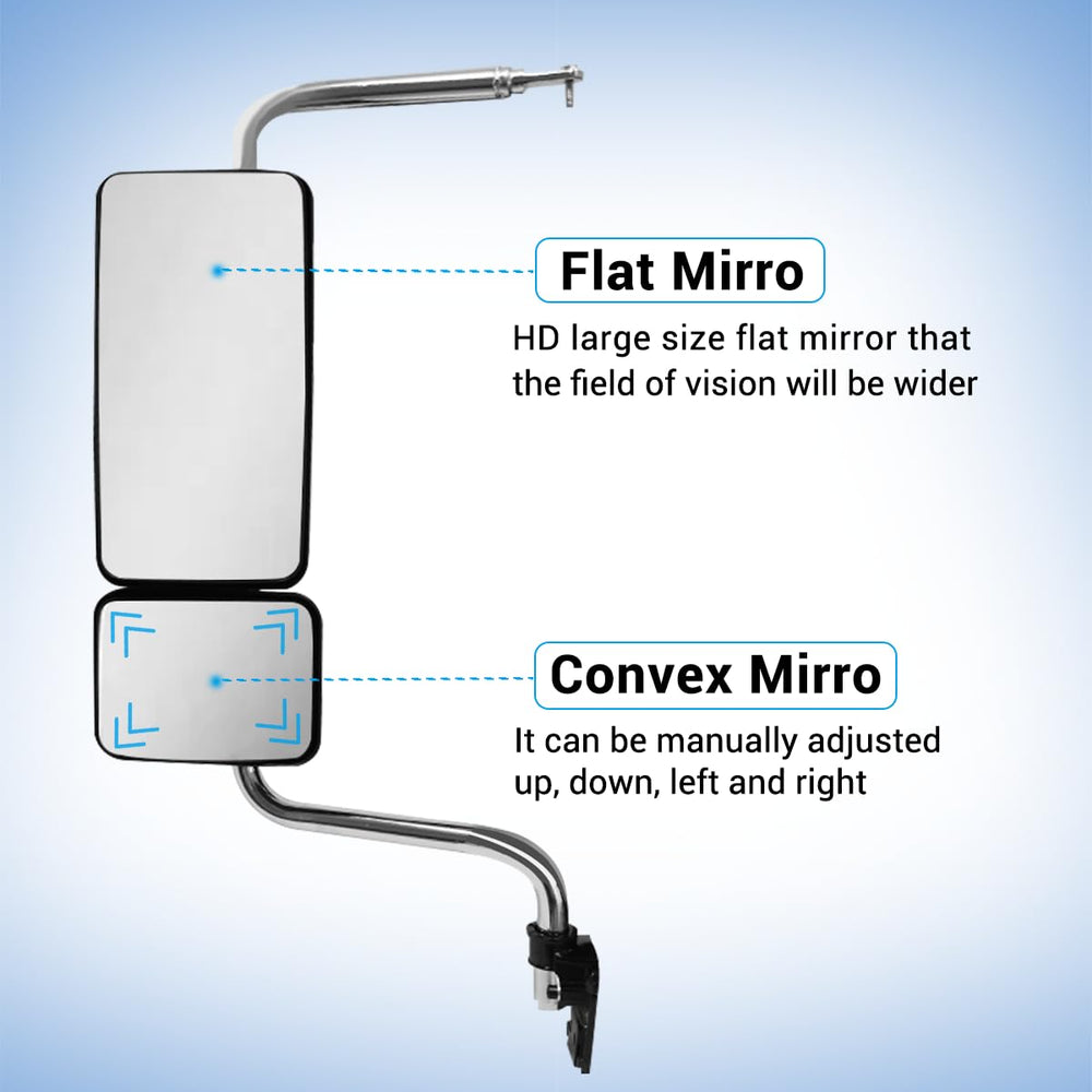 Chrome finish resists corrosion and weather, perfect for highway use