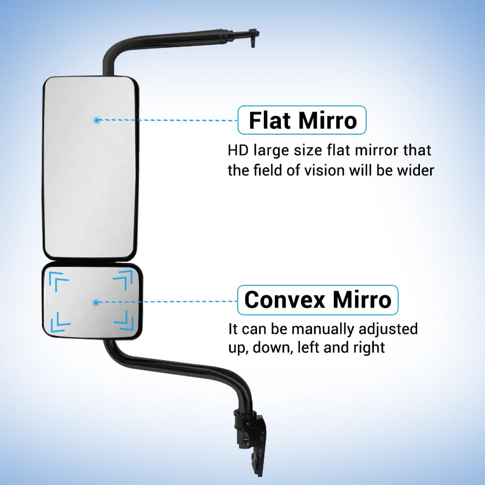 Hpdmauto easy-install door mirror for Hino right-side, quick fit and secure mounting.