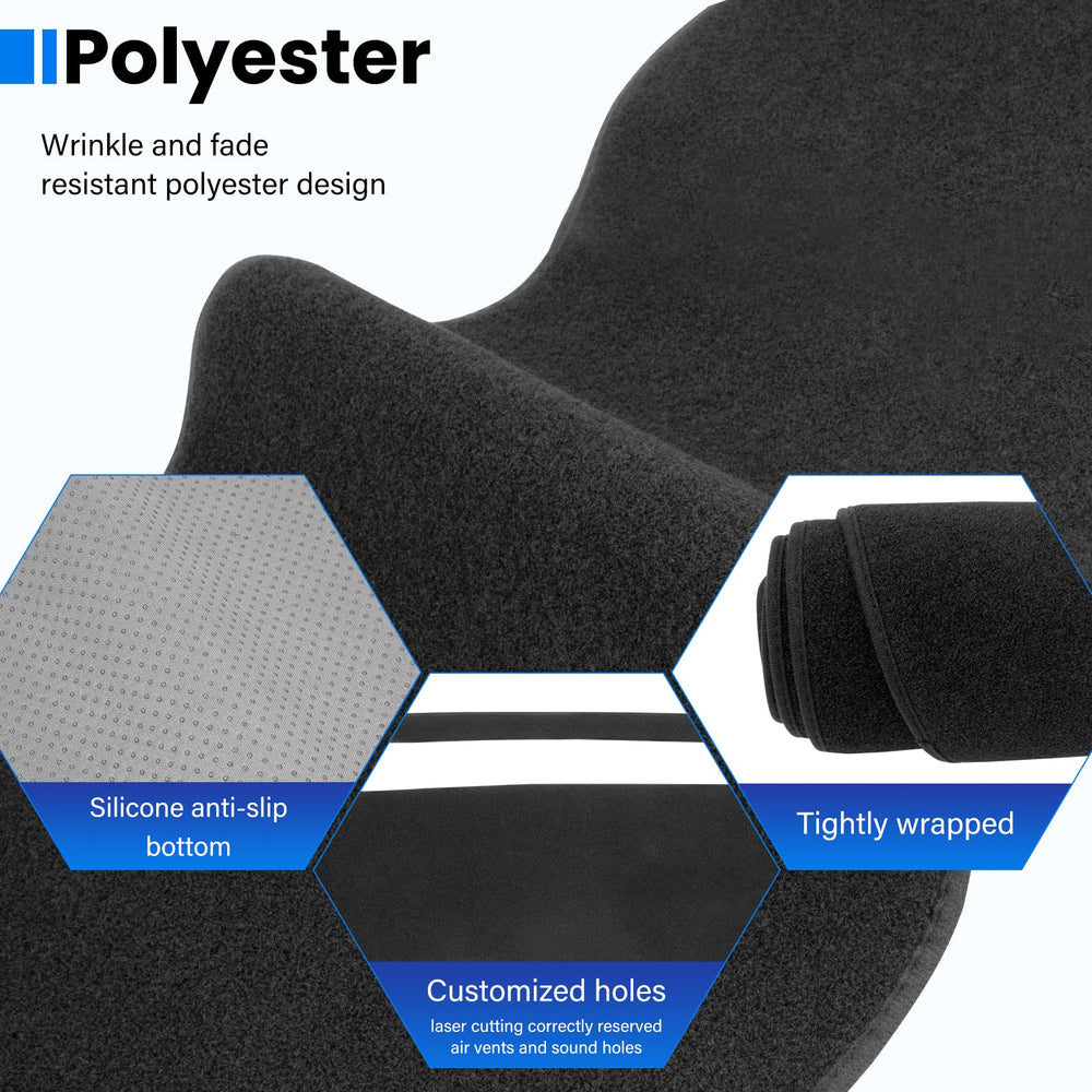 HPEVA dash cover anti-slip back keeps the mat securely in place