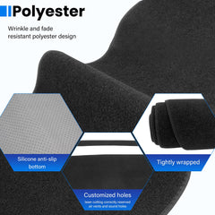 HPEVA dash cover anti-slip back keeps the mat securely in place