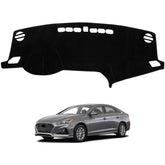 HPEVA dash cover mat on Hyundai Sonata 2015-2019 front view with a precise fit.