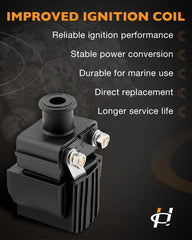 HQPASFY ignition coil pack installed on outboard, showing improved ignition potential.