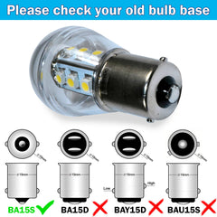 HQRP 6000-7000K cool white BA15S LEDs for precise work lighting